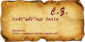 Czégényi Zella névjegykártya